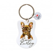 Pet Keyring with Charm | French Bulldog